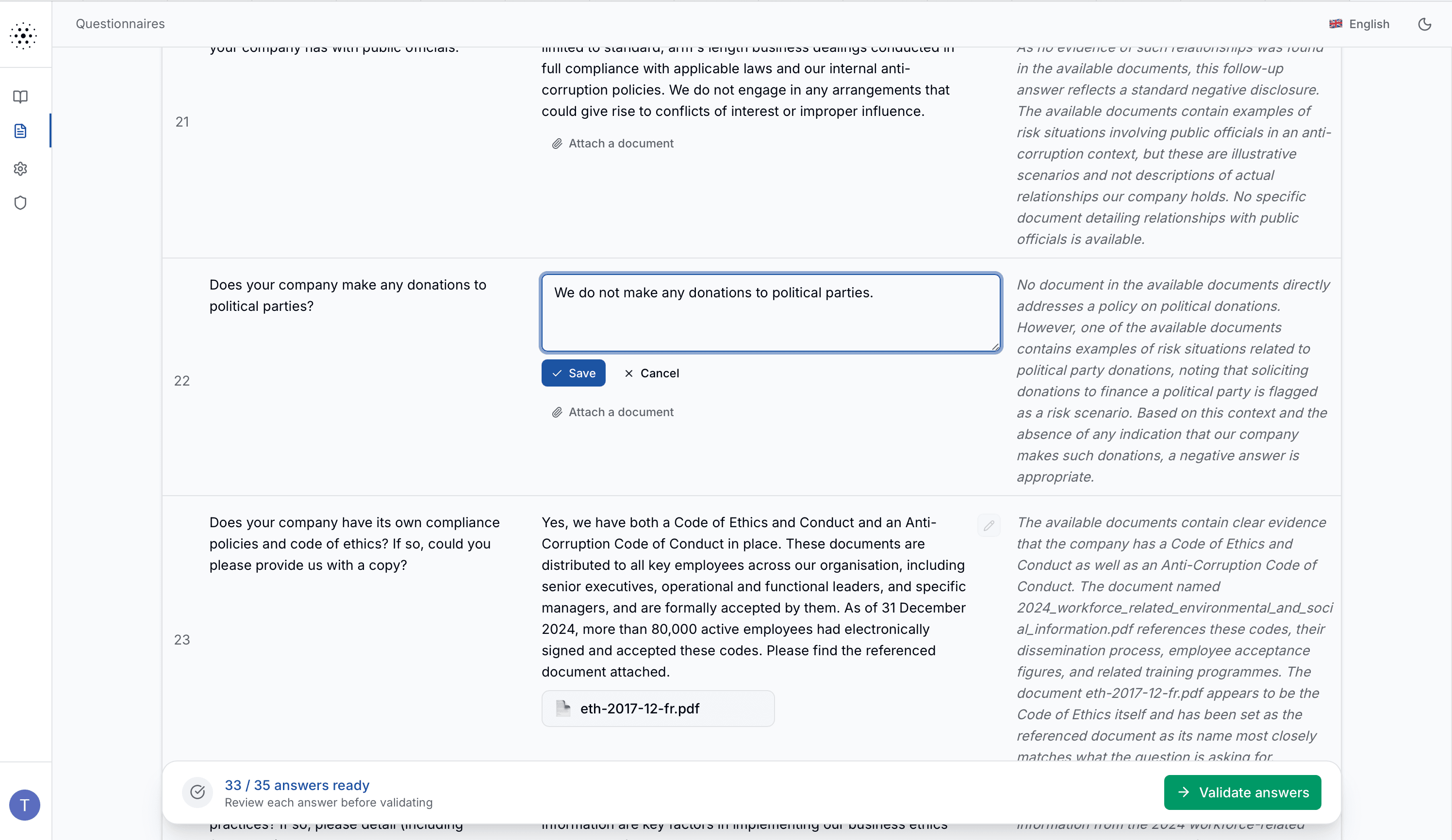 Naltilia — Questionnaire AI